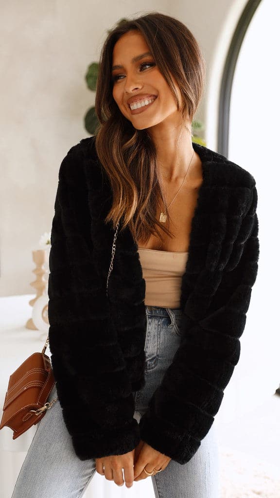 Chaqueta cropped Tully – negro