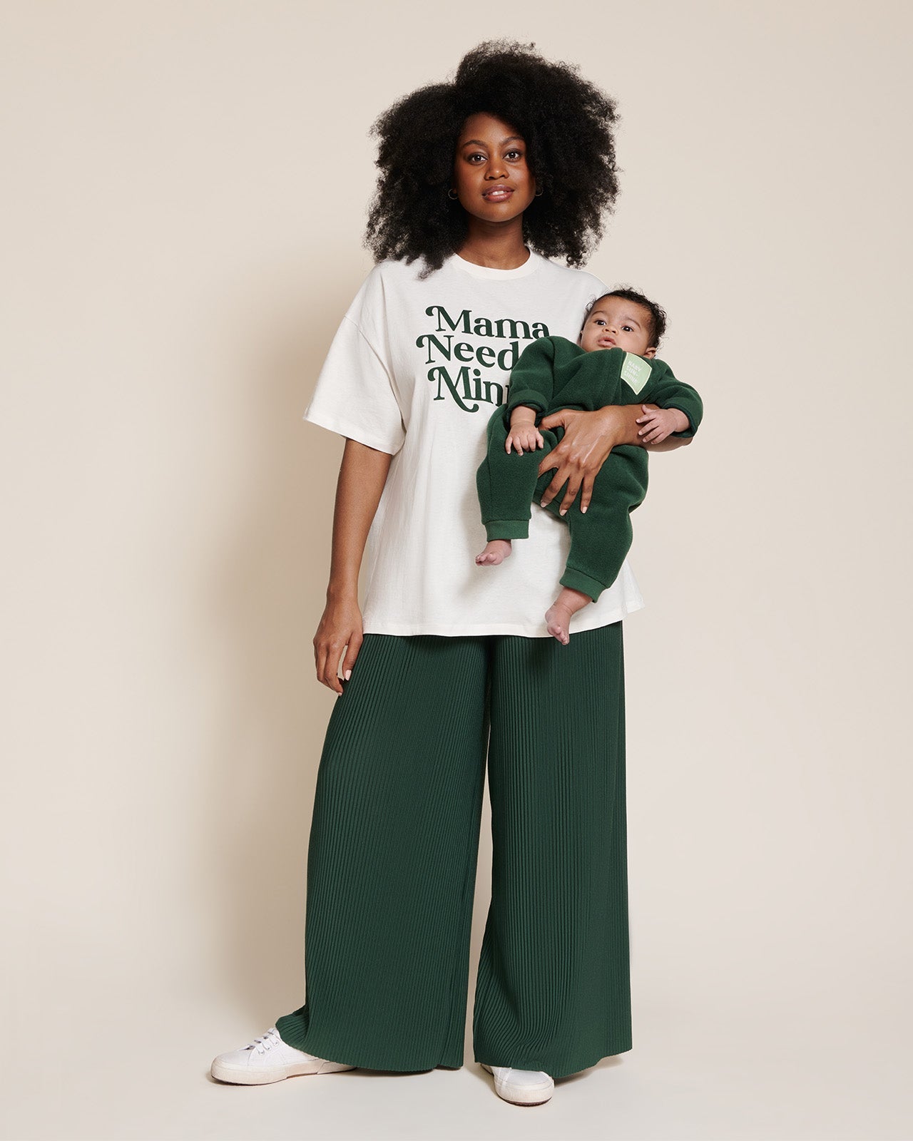 Pantalones plisados Paulina – verde noche