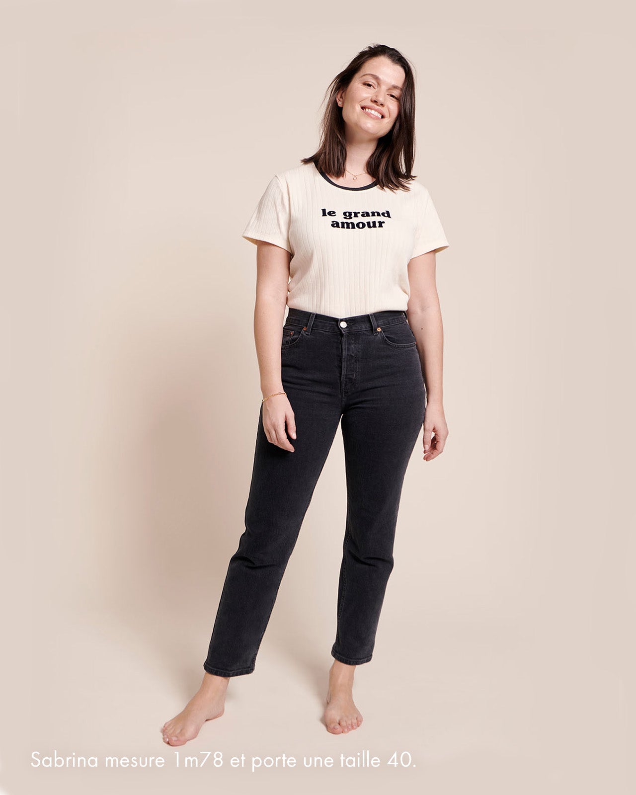Jeans efecto favorecedor – negro desgastado
