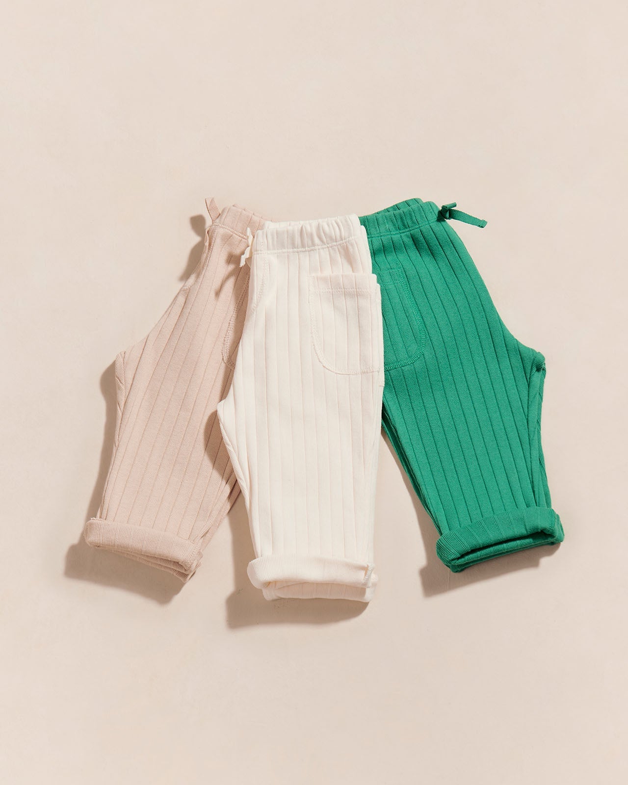 Lars Ribbed Organic Cotton Pants – Cream