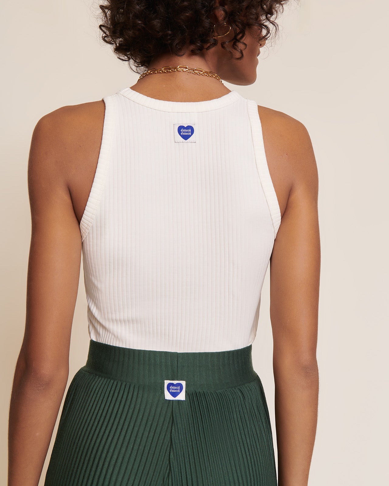 Pantalones plisados Paulina – verde noche