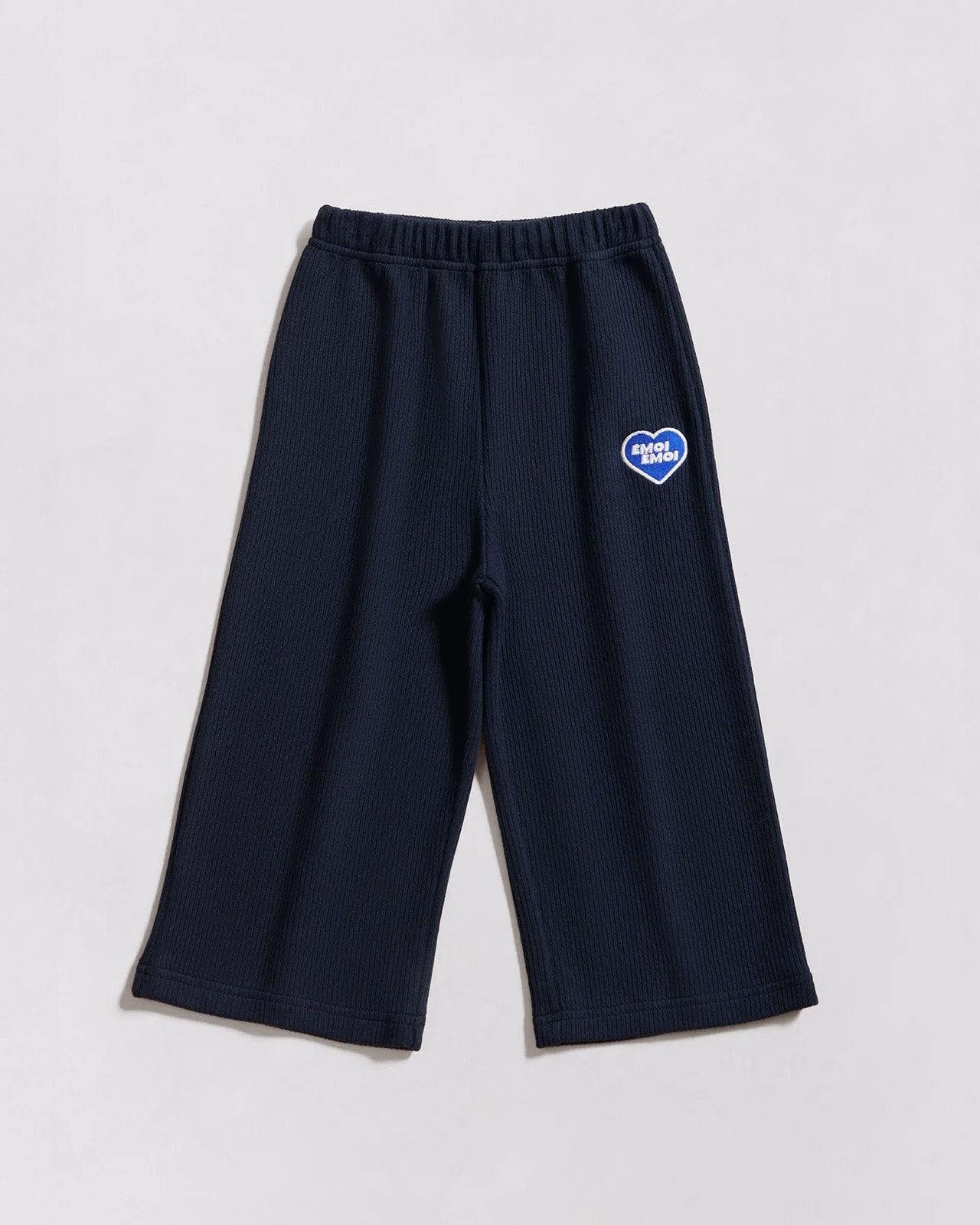 Pantalones de algodón orgánico acanalados Palou – azul medianoche