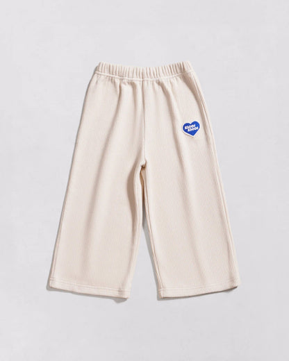 Pantalones de algodón orgánico acanalados Palou – tono claro