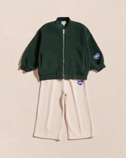 Pantalones de algodón orgánico acanalados Palou – tono claro
