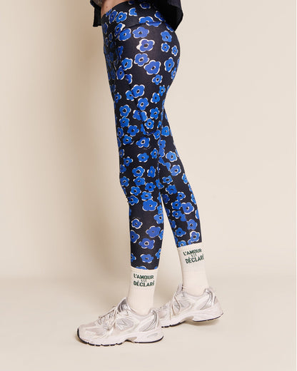 Leggings de algodón orgánico Loulou – floral azul