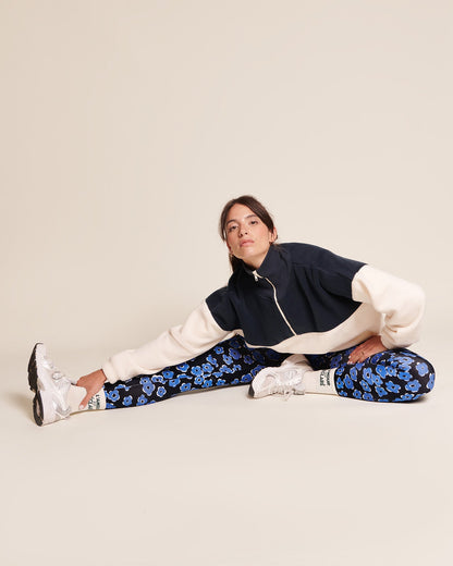 Leggings de algodón orgánico Loulou – floral azul