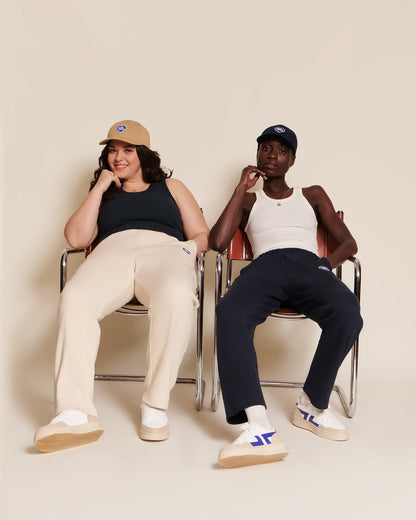 Pantalones de algodón orgánico acanalados Phoenix – tono claro