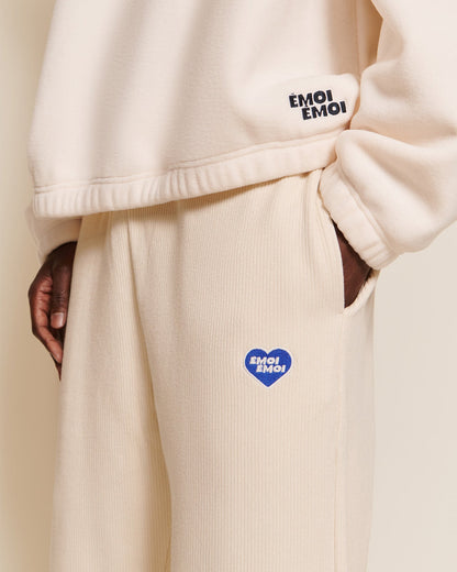 Pantalones de algodón orgánico acanalados Phoenix – tono claro