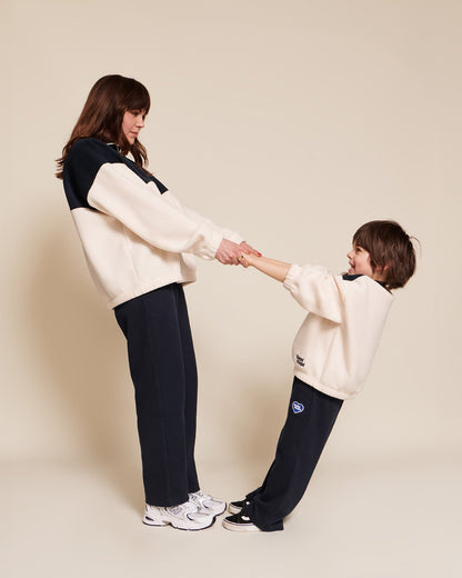 Pantalones de algodón orgánico acanalados Palou – azul medianoche