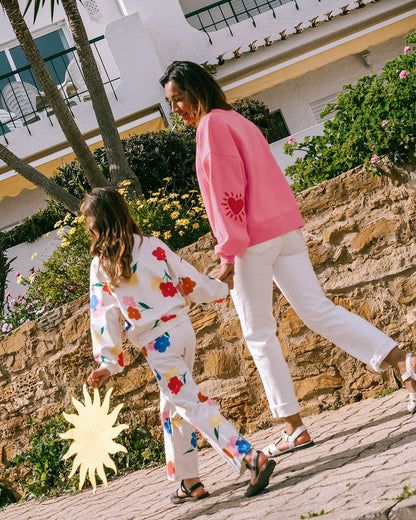 Pantalones de algodón orgánico Palou – ramo de anémonas