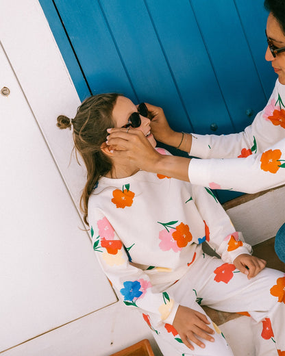 Pantalones de algodón orgánico Palou – ramo de anémonas