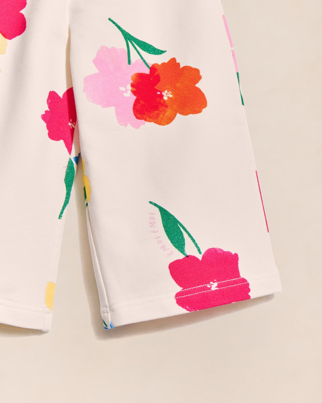Pantalones de algodón orgánico Palou – ramo de anémonas