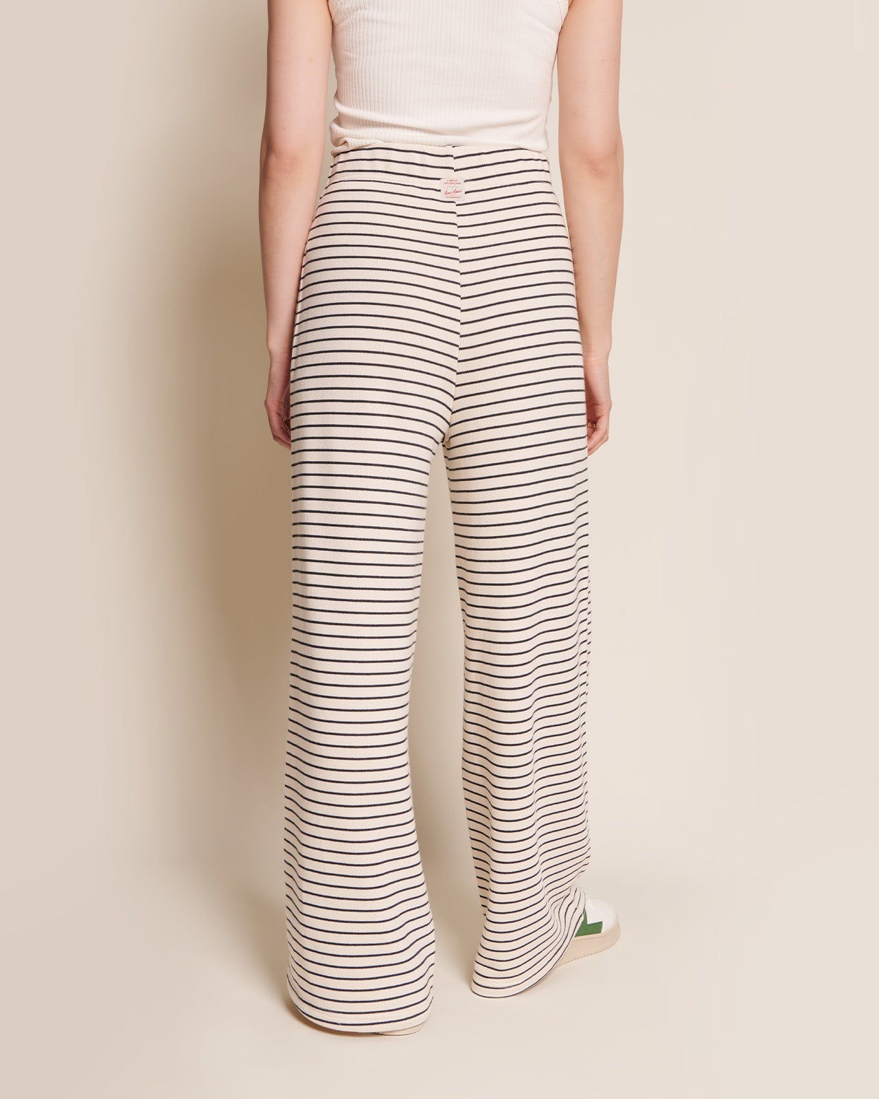 Pantalones de algodón orgánico Pauline – rayas