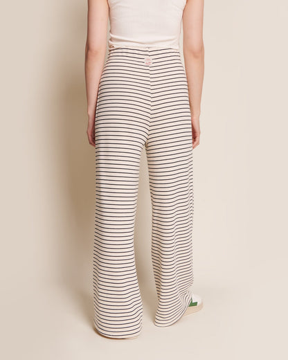 Pantalones de algodón orgánico Pauline – rayas