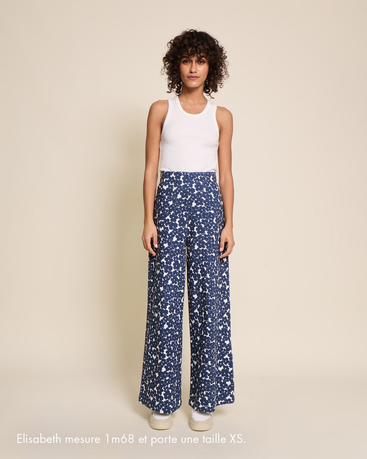 Pantalones de algodón orgánico – anémonas azules