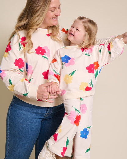 Pantalones de algodón orgánico Palou – ramo de anémonas