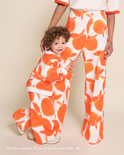 Pantalones de algodón orgánico Palou – estampado vitamina