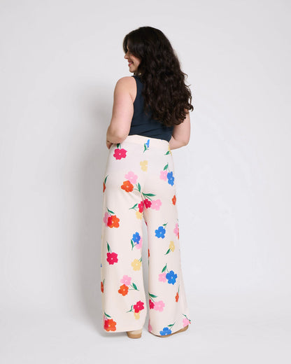 Pantalones de algodón orgánico – ramo de anémonas