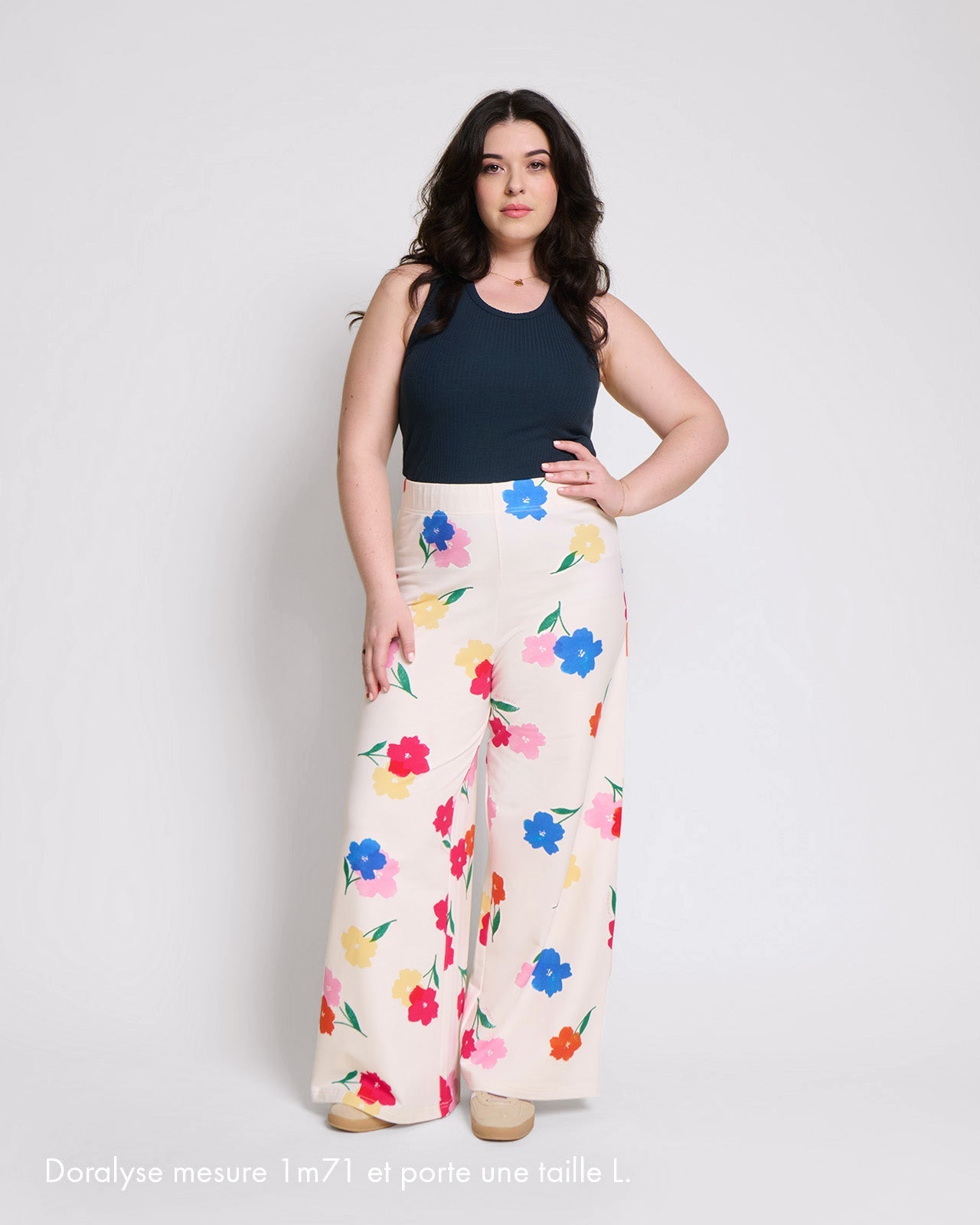 Pantalones de algodón orgánico – ramo de anémonas