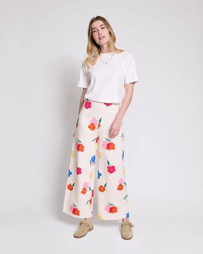 Pantalones de algodón orgánico – ramo de anémonas