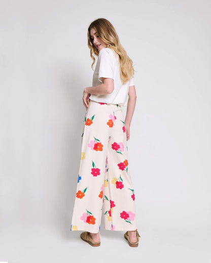 Pantalones de algodón orgánico – ramo de anémonas