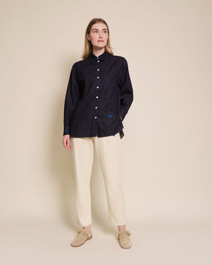 Pantalones de algodón orgánico acanalados Phoenix – tono claro