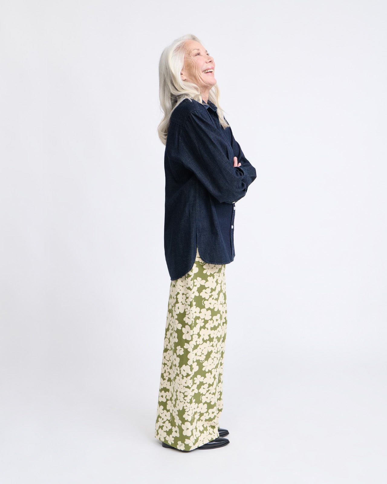 Pantalones de algodón orgánico Pauline – flores silvestres