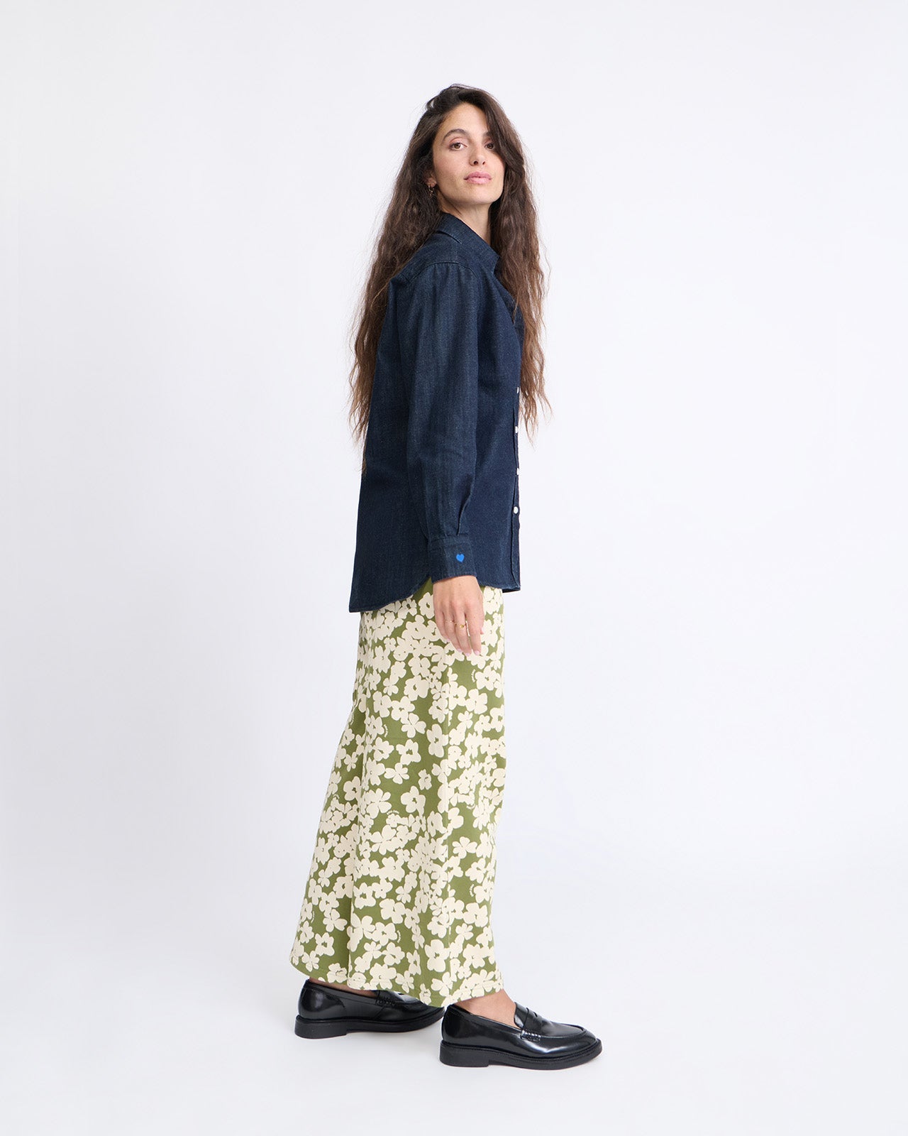 Pantalones de algodón orgánico Pauline – flores silvestres