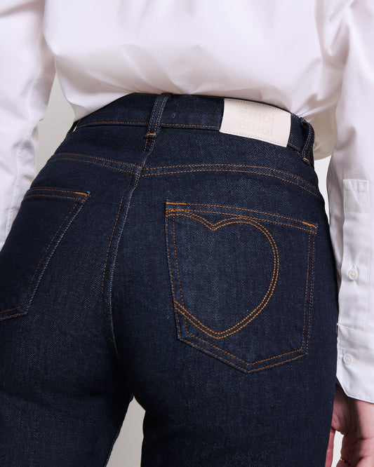 Jeans rectos en crudo