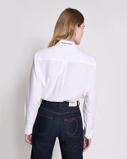 Jeans rectos en crudo