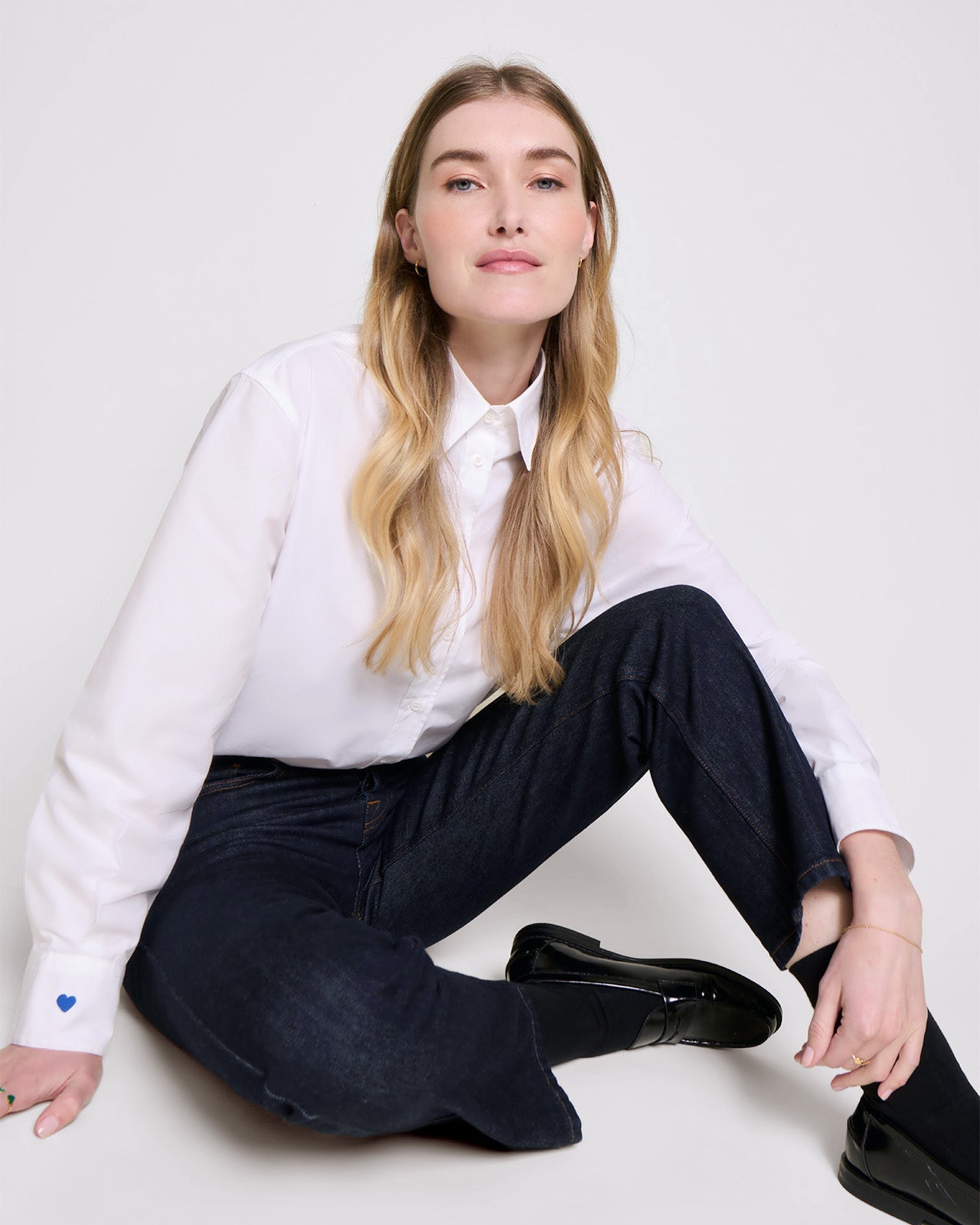 Jeans rectos en crudo