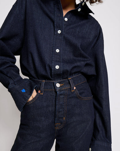 Jeans rectos en crudo