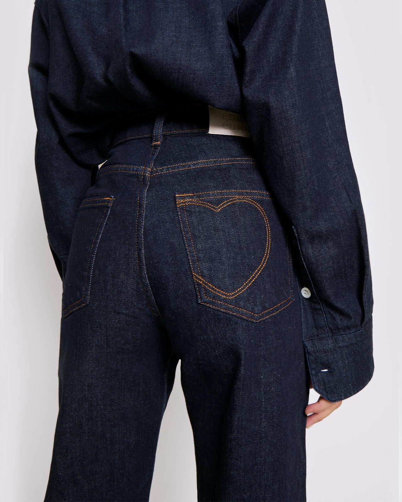 Jeans rectos en crudo