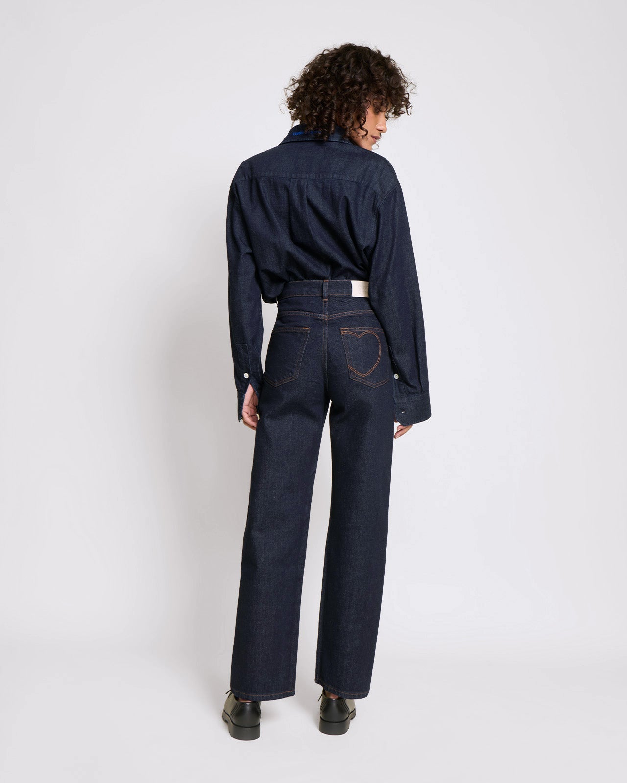 Jeans rectos en crudo