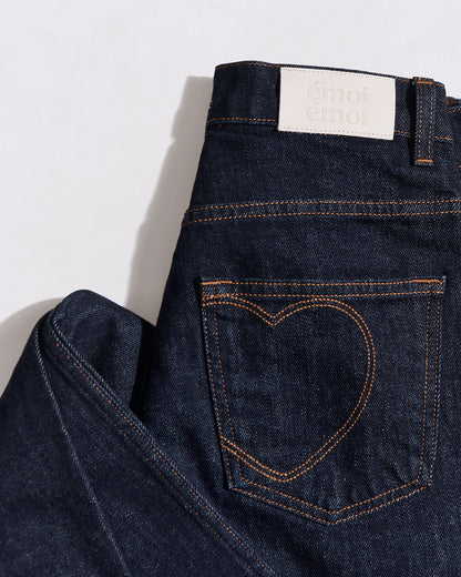 Jeans rectos en crudo