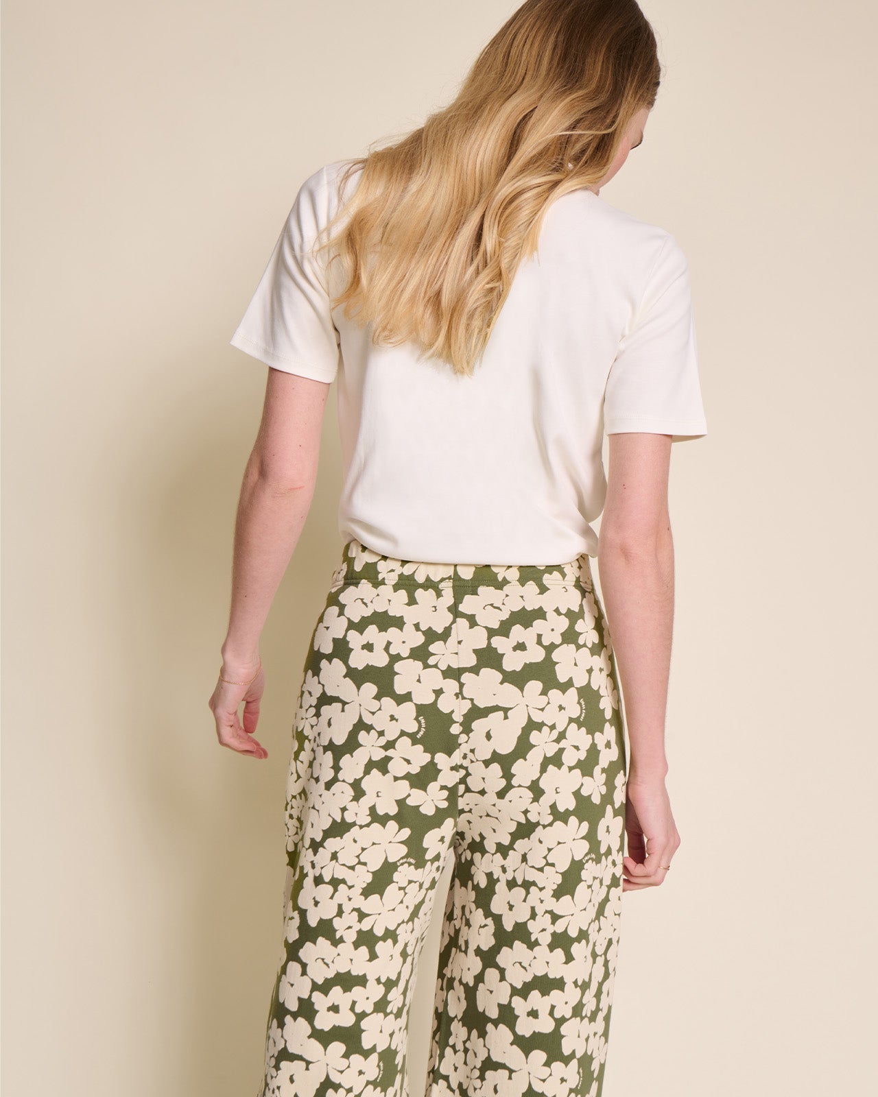 Pantalones de algodón orgánico Pauline – flores silvestres