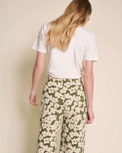 Pantalones de algodón orgánico Pauline – flores silvestres
