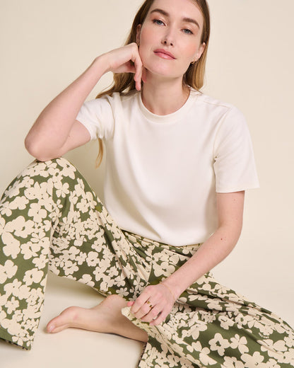 Pantalones de algodón orgánico Pauline – flores silvestres