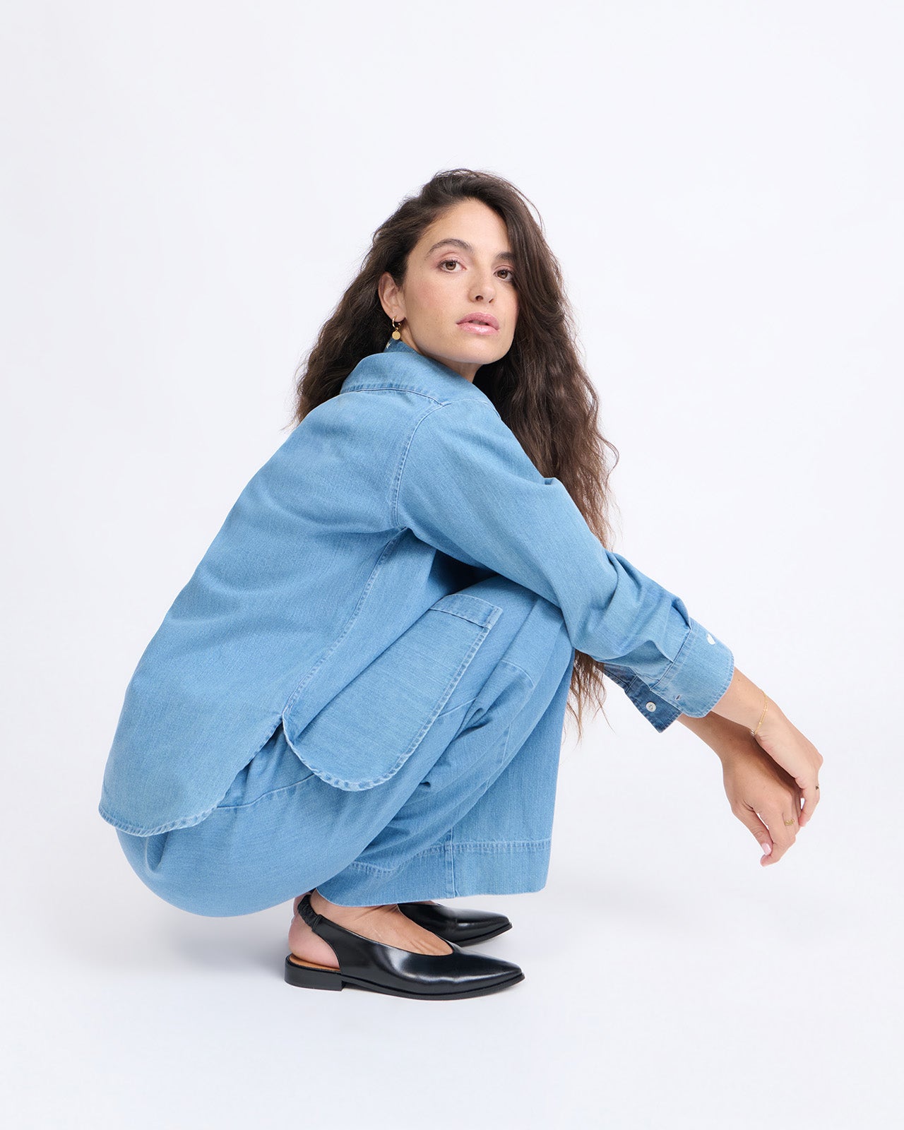 Pantalones de algodón orgánico Pacific – denim claro