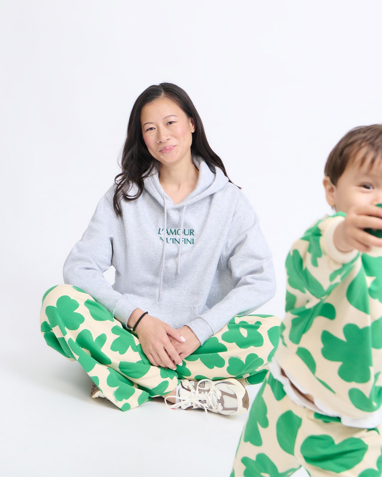 Pantalones de algodón orgánico Palou – estampado corazón