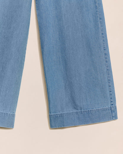 Pantalones de algodón orgánico Pacific – denim claro