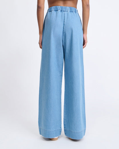 Pantalones de algodón orgánico Pacific – denim claro