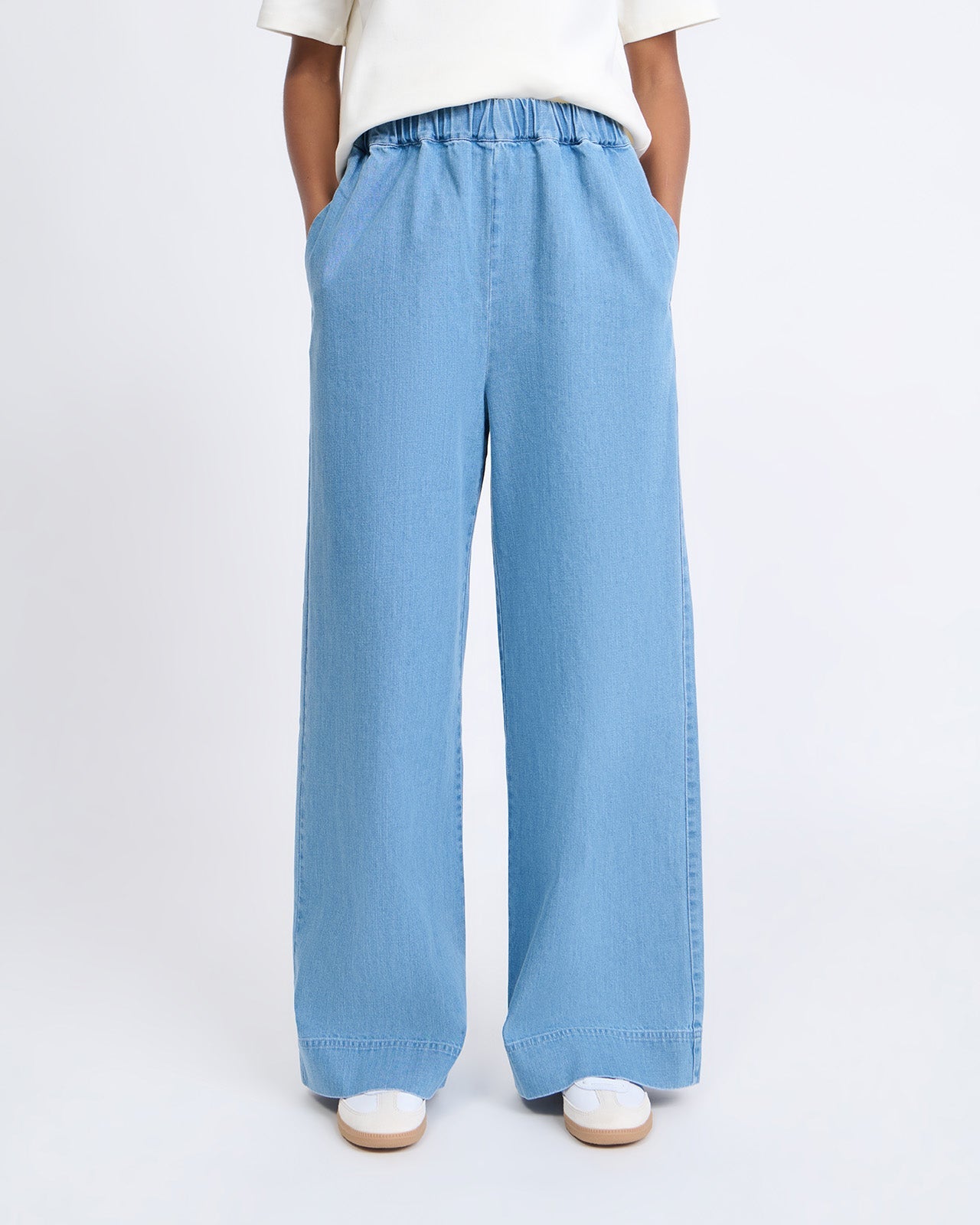 Pantalones de algodón orgánico Pacific – denim claro