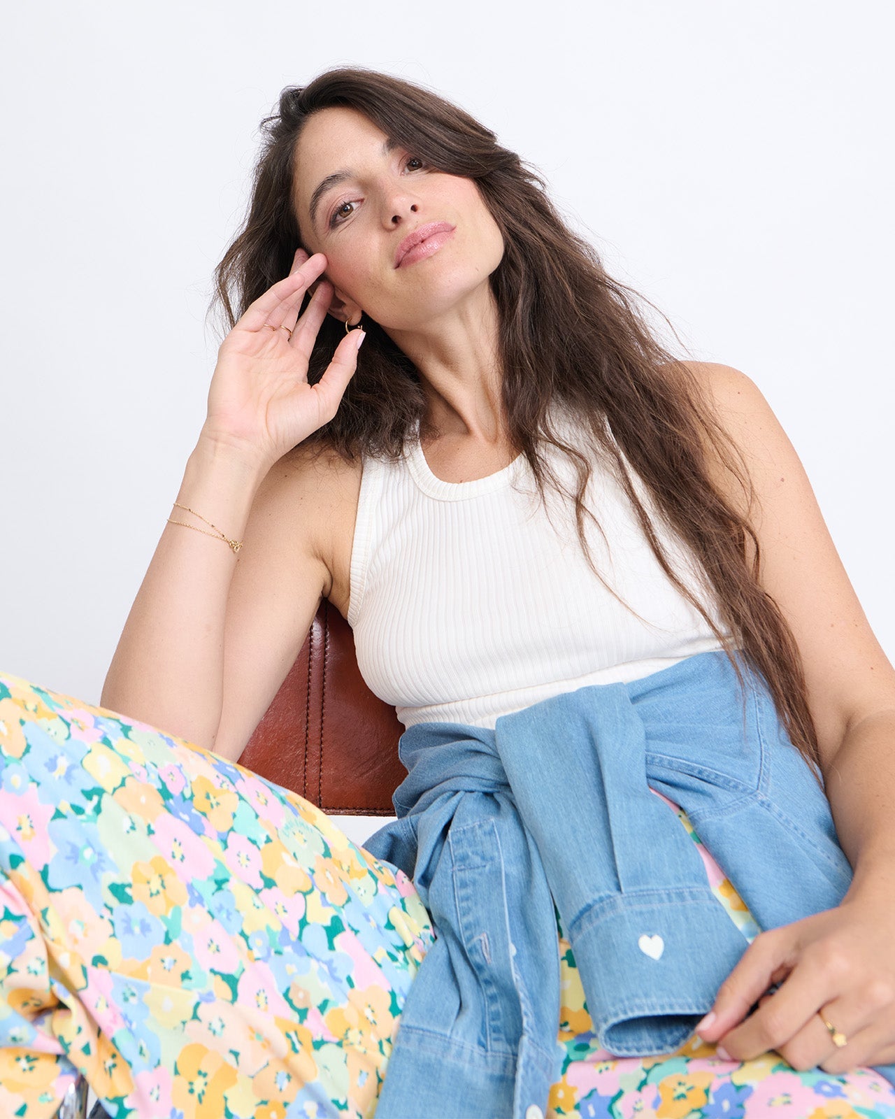 Leggings de algodón orgánico Lola – flores montaña