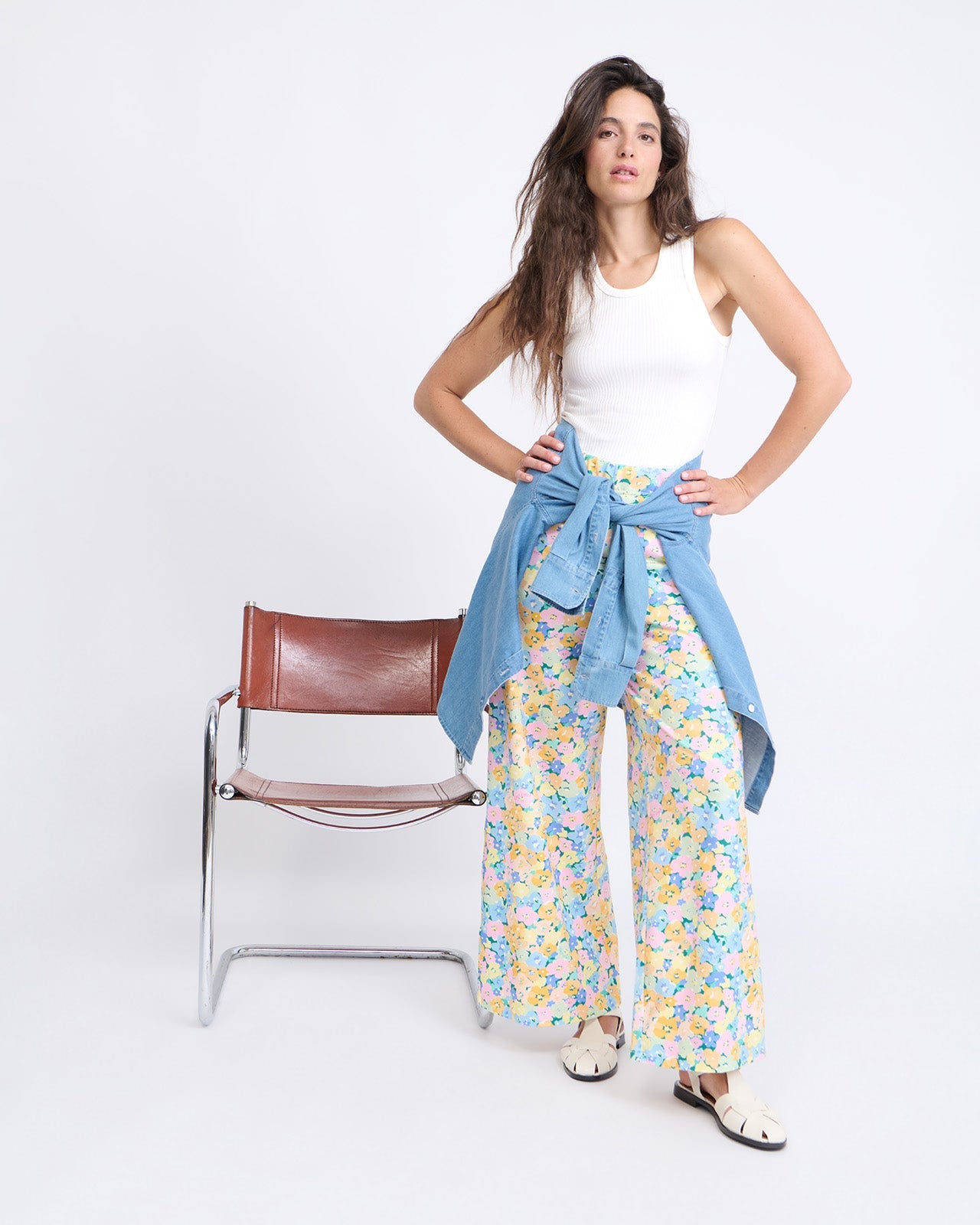 Leggings de algodón orgánico Lola – flores montaña