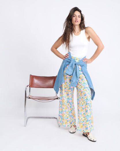 Leggings de algodón orgánico Lola – flores montaña