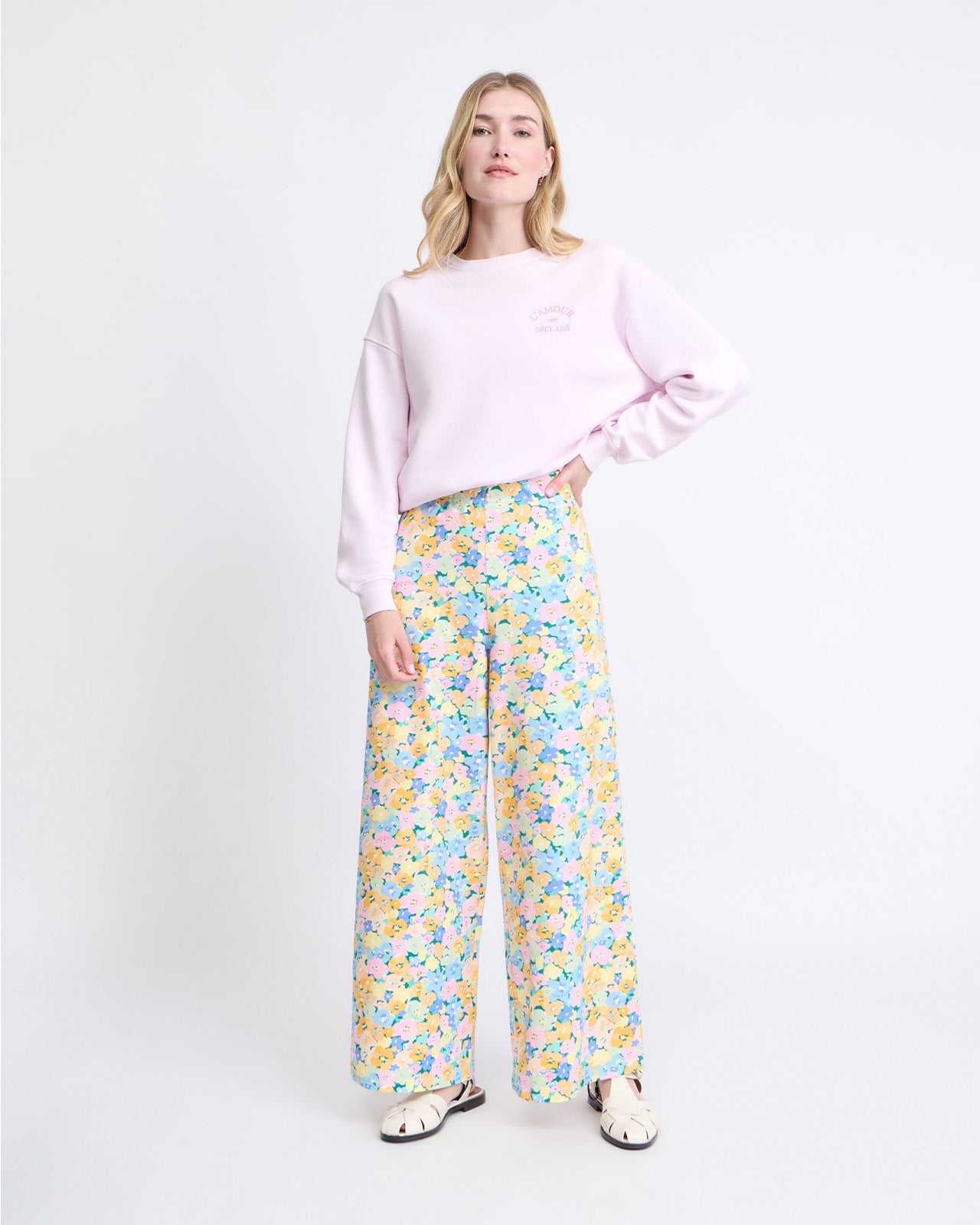 Leggings de algodón orgánico Lola – flores montaña