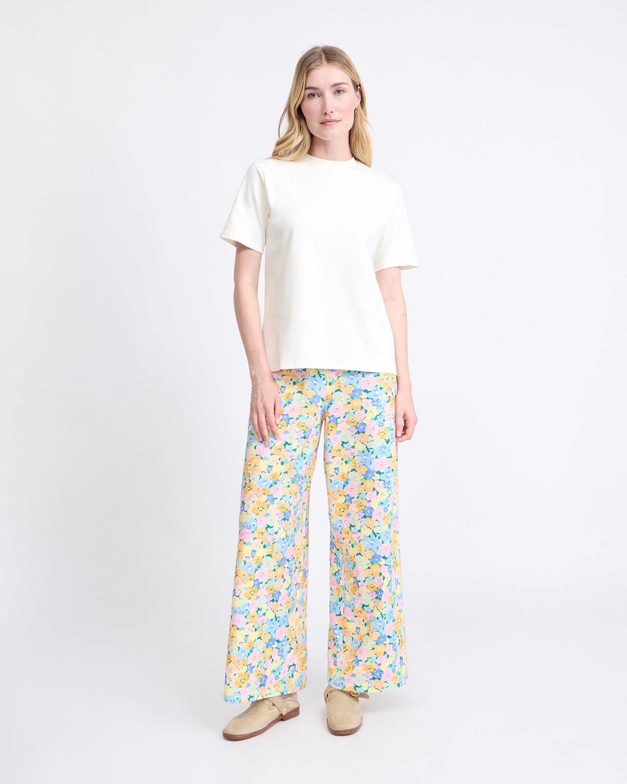 Leggings de algodón orgánico Lola – flores montaña