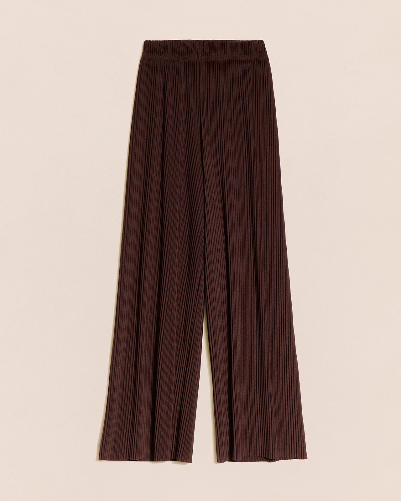 Pantalones plisados Paulina – marrón chocolate