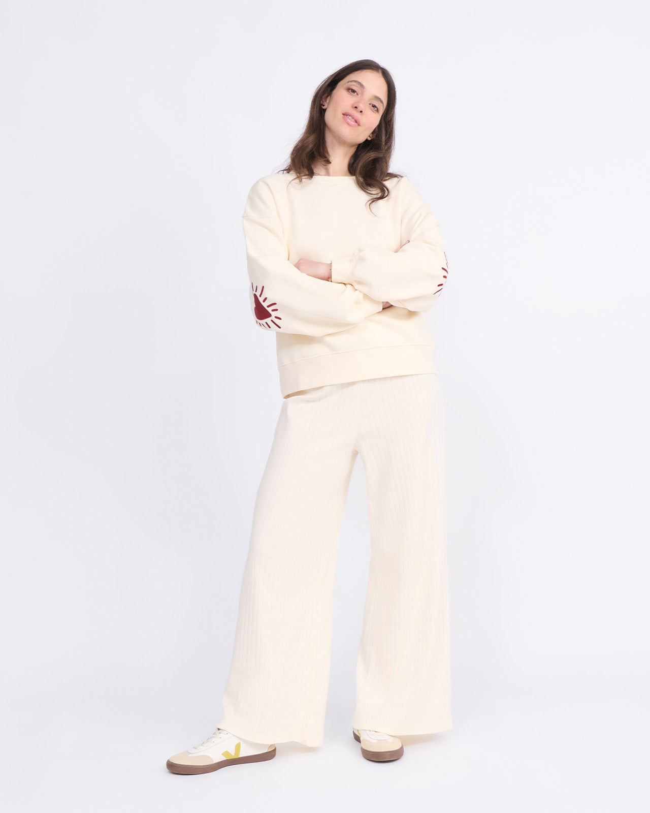 Pantalones de algodón orgánico – crema